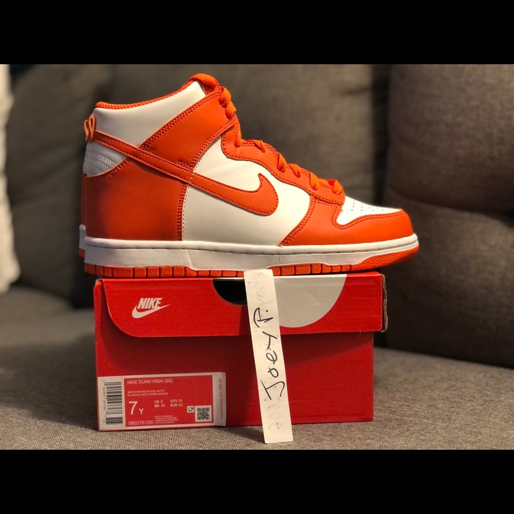 Nike Dunk High GS Syracuse Sz 7y